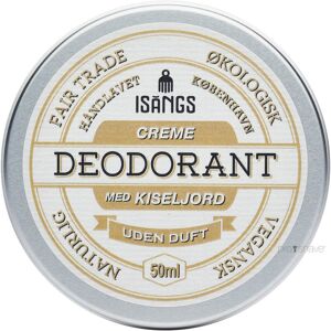 Isangs Creme Deodorant med Kiseljord, Uden duft, 50 ml.