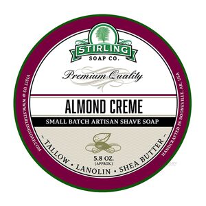 Stirling Soap Company Stirling Soap Co. Barbersæbe, Almond Creme, 170 ml.