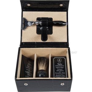 Taylor Of Old Bond Street Luksus Grooming kit, Jermyn Street, Sort læder