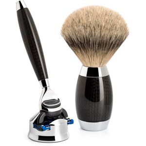 Mühle Edition No. 1, Barbersæt med Skraber, Barberkost og Holder til skraber, Carbon