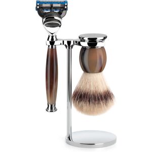 Mühle Barbersæt med Skraber, Barberkost og Holder, Sophist, Genuine Horn