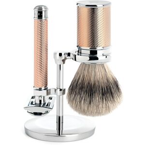 Mühle Barbersæt med DE-skraber, Barberkost og holder, Traditional, Rosegold