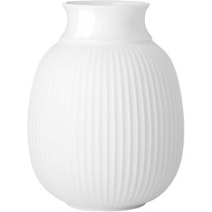 Curve Vase H12.5 Hvid Porcelæn Lyngby Porcelæn White WHITE H12.5CM