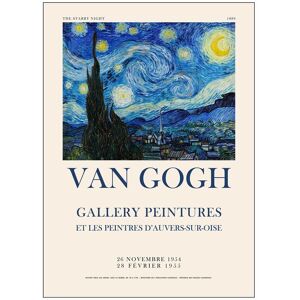 Vincent-Van-Gogh-A-Starry-Night PSTR Studio Patterned MULTI-COLORED 50X70CM,70X100CM