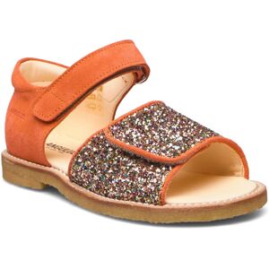 Sandals - Flat - Open Toe - Clo ANGULUS Coral 1141/2488 CORAL/MULTI GLITTER 28 x 18.60,29 x 19.20,30 x 19.80,31 x 20.40,32 x 21.00,33 x 21.70,34 x 22.30