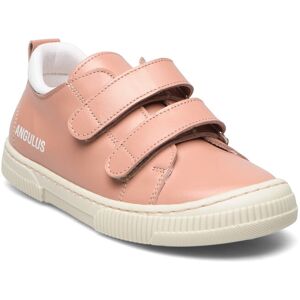 Shoes - Flat - With Velcro ANGULUS Pink 1470/1521 D. PEACH/WHITE 22 x 14.40,25 x 16.20,26 x 16.90,27 x 17.50,28 x 18.20,29 x 18.90,30 x 19.60