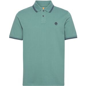 Millers River Tipped Pique Short Sleeve Polo Sea Pine Timberland Blue SEA PINE S,M,L,XL,XXL