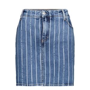 Plus - High Rise Mini Skirt Calvin Klein Jeans Blue DA149 LIGHT BLUE STRIPE 36PLUS,40PLUS,42PLUS