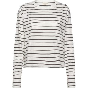 Essigne Ls Striped T-Shirt - Gots Esme Studios White SNOW WHITE XS