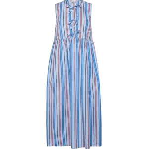 Stripe Cotton Midi Dress Ganni Blue BRILLIANT BLUE 32,34,36,38,40