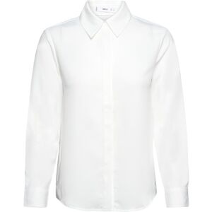 Regular Flowy Shirt Mango White NATURAL WHITE XS