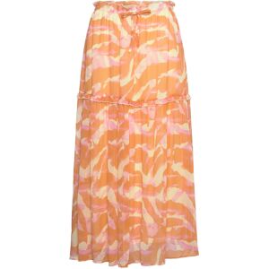 Recycled Chiffon Skirt Rosemunde Orange ORANGE ABSTRACT ART PRINT 34,36,38,40,42,44