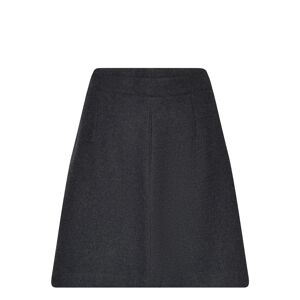 Slfmercy-Ula Hw Mini Wool Skirt Selected Femme Grey DARK GREY MELANGE 40