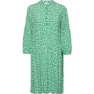 Dress With Volant Printed Tom Tailor Green GREEN FLORAL DESIGN 36,38,40,42