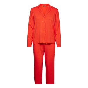 Spot Print Pyjama Set, Lenzing™ Ecovero™ Esprit Bodywear Women Orange RED ORANGE 3 40