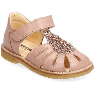 Sandals - Flat - Closed Toe - ANGULUS 1470/2488 DARK PEACH/MULTI GLI 24 x 15.70