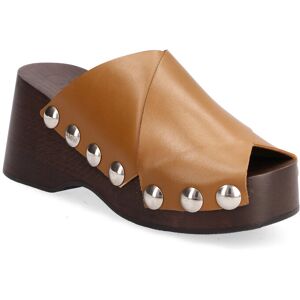 Retro Peep Toe Wood Sandal Ganni Brown TIGER'S EYE 39,40,41