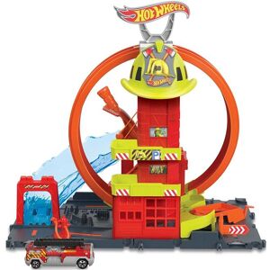 City Super Loop Fire Station Hot Wheels Patterned MULTI COLOR ONE SIZE