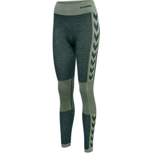 Hummel Clea Seamless Mid Waist Tights I Darkest Spruce Basil Melange Til Kvinder - Outlet Grøn XS Hummel Clea Seamless Mid Waist Tights I Darkest Spruce Basil Melange Til Kvinder - Outlet Grøn XS