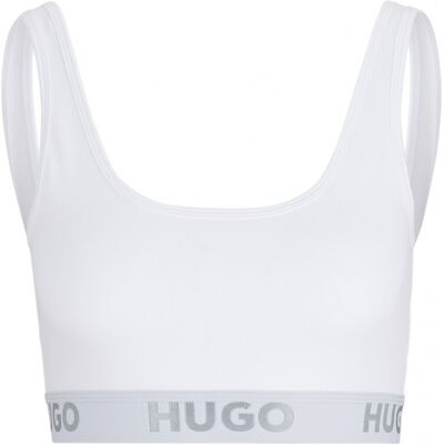 Hugo Sporty-Bh/top Med Logo I Hvid Til Kvinder - Outlet Hvid L Hugo Sporty-Bh/top Med Logo I Hvid Til Kvinder - Outlet Hvid L