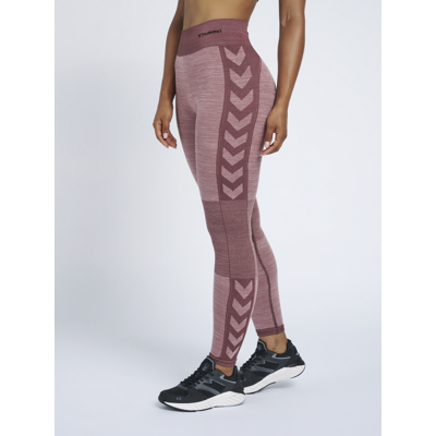 Hummel Clea Seamless Mid Waist Tights I Fudge/woodrose Melange Til Kvinder - Outlet Rose XS Hummel Clea Seamless Mid Waist Tights I Fudge/woodrose Melange Til Kvinder - Outlet Rose XS
