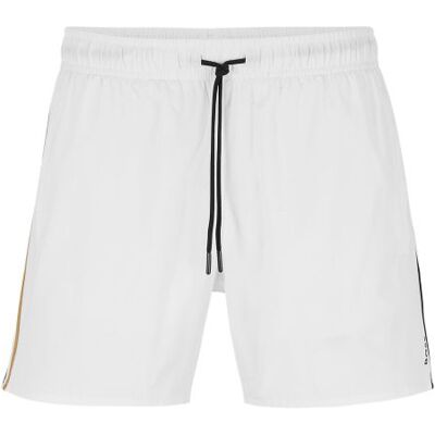 Boss Iconic Badeshorts I Hvid Til Herre Sort S Boss Iconic Badeshorts I Hvid Til Herre Sort S