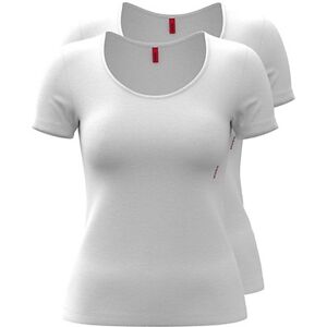 Hugo 2-Pak T-Shirts I Hvid Til Kvinder - Outlet Hvid L Hugo 2-Pak T-Shirts I Hvid Til Kvinder - Outlet Hvid L