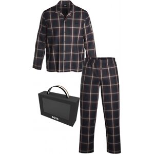 Boss Holiday Pyjamassæt Med Ternet Mønster Til Herre Navy M Boss Holiday Pyjamassæt Med Ternet Mønster Til Herre Navy M