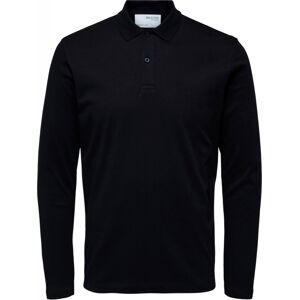 Selected Langærmet Økologisk Bomulds Polo I Sort Til Herre. Sort M Selected Langærmet Økologisk Bomulds Polo I Sort Til Herre. Sort M