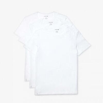 Lacoste 3pak T-Shirts I Hvid Til Herre - Outlet Hvid M Lacoste 3pak T-Shirts I Hvid Til Herre - Outlet Hvid M