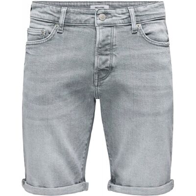 Only & Sons Denim Shorts I Grå Til Herre Grå L Only & Sons Denim Shorts I Grå Til Herre Grå L