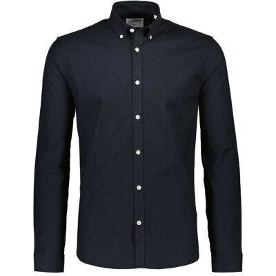 Lindbergh Oxford-Skjorte Med Superflex Og Lange Ærmer I Sort Til Herre M Lindbergh Oxford-Skjorte Med Superflex Og Lange Ærmer I Sort Til Herre M
