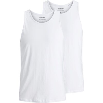 Jack & Jones Tanktops 2-Pak Hvid Til Herre Hvid L Jack & Jones Tanktops 2-Pak Hvid Til Herre Hvid L