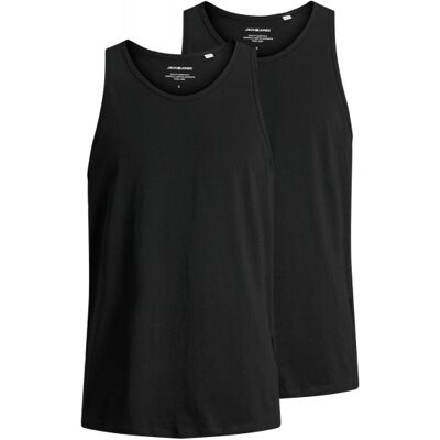Jack & Jones Tanktops 2-Pak Sort Til Herre Sort L Jack & Jones Tanktops 2-Pak Sort Til Herre Sort L