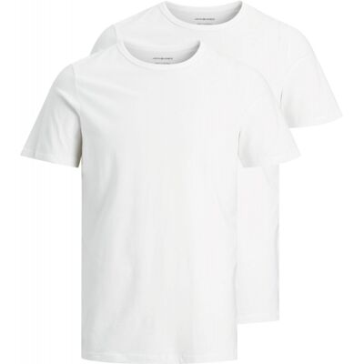 Jack & Jones T-Shirts 2-Pak Hvid Med Rund Hals Til Herre Hvid M Jack & Jones T-Shirts 2-Pak Hvid Med Rund Hals Til Herre Hvid M