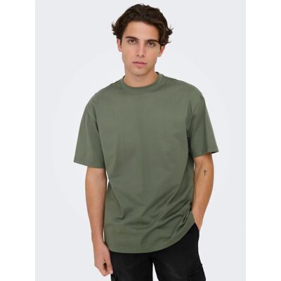 Only & Sons T-Shirt I Castor Gray Til Herre Relaxed Fit Grå M Only & Sons T-Shirt I Castor Gray Til Herre Relaxed Fit Grå M