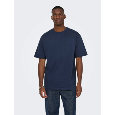 Only & Sons Relaxed-Fit T-Shirt I Blue Nights Til Herre Blå L Only & Sons Relaxed-Fit T-Shirt I Blue Nights Til Herre Blå L