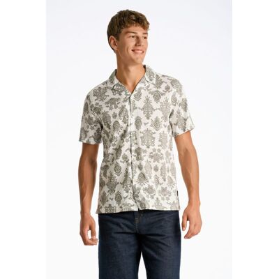 Junk De Luxe Loose Fit Printet Kortærmet Skjorte I Mørk Olivengrøn Til Herre Grøn XL Junk De Luxe Loose Fit Printet Kortærmet Skjorte I Mørk Olivengrøn Til Herre Grøn XL