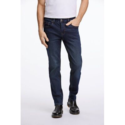 Bison Tapered Fit Superflex Jeans Med Lommer I Mørk Denimblå (Dark Denim) Til Herre Blå 33/30 Bison Tapered Fit Superflex Jeans Med Lommer I Mørk Denimblå (Dark Denim) Til Herre Blå 33/30