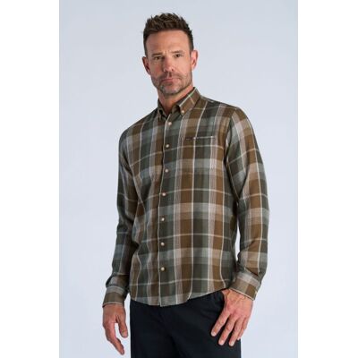 Bison Regular Fit Ternet Langærmet Skjorte I Mørk Armygrøn Til Herre Grøn XL Bison Regular Fit Ternet Langærmet Skjorte I Mørk Armygrøn Til Herre Grøn XL