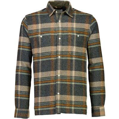 Bison Regular Fit Ternet Langærmet Overshirt I Mørk Sand Til Herre Beige M Bison Regular Fit Ternet Langærmet Overshirt I Mørk Sand Til Herre Beige M