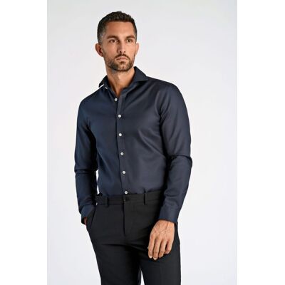 Lindbergh Slim Fit Langærmet Teknisk Skjorte I Mørk Navy Til Herre Navy S Lindbergh Slim Fit Langærmet Teknisk Skjorte I Mørk Navy Til Herre Navy S