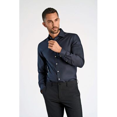 Lindbergh Modern Fit Langærmet Teknisk Skjorte I Mørk Navy Til Herre Navy S Lindbergh Modern Fit Langærmet Teknisk Skjorte I Mørk Navy Til Herre Navy S