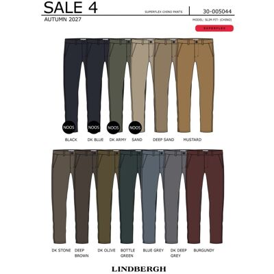 Lindbergh Slim Fit Superflex Chinos I Blå (Blue Grey) Til Herre Blå 33/32 Lindbergh Slim Fit Superflex Chinos I Blå (Blue Grey) Til Herre Blå 33/32