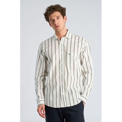 Lindbergh Regular Box Fit Stribet Langærmet Skjorte I Offwhite Til Herre Hvid S Lindbergh Regular Box Fit Stribet Langærmet Skjorte I Offwhite Til Herre Hvid S