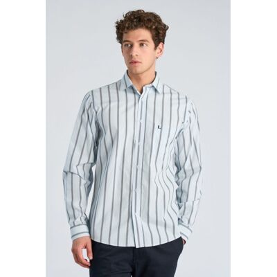 Lindbergh Regular Box Fit Stribet Langærmet Skjorte I Grøn Til Herre Grøn XL Lindbergh Regular Box Fit Stribet Langærmet Skjorte I Grøn Til Herre Grøn XL