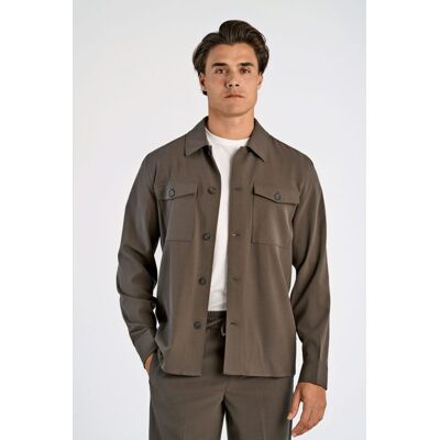 Lindbergh Relaxed Fit Formel Overshirt I Mørk Armygrøn Til Herre Grøn S Lindbergh Relaxed Fit Formel Overshirt I Mørk Armygrøn Til Herre Grøn S