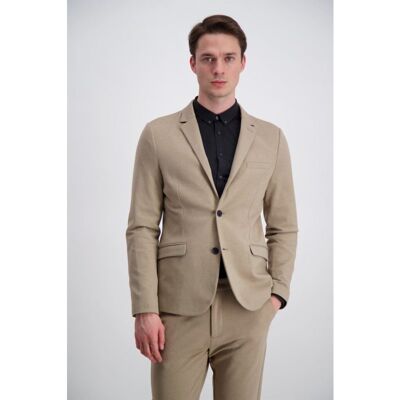 Lindbergh Slim Fit Blazer I Sand Meleret Til Herre Beige XXXS Lindbergh Slim Fit Blazer I Sand Meleret Til Herre Beige XXXS