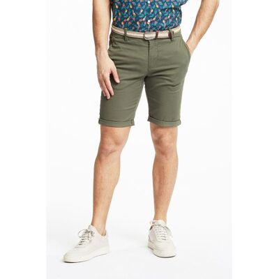 Lindbergh Slim Fit Superflex Chino Shorts I Mørk Armygrøn Til Herre Grøn 3XL Lindbergh Slim Fit Superflex Chino Shorts I Mørk Armygrøn Til Herre Grøn 3XL