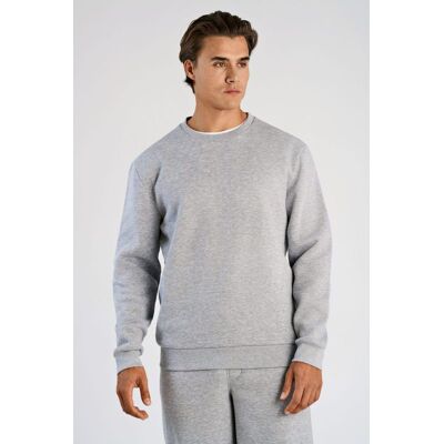 Lindbergh Sweatshirt I Grå Meleret Til Herre Grå XL Lindbergh Sweatshirt I Grå Meleret Til Herre Grå XL